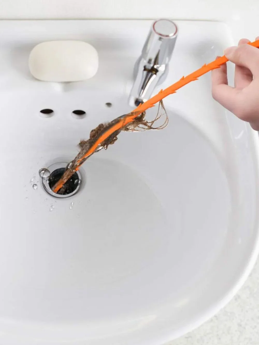 4PCS Drain Augers Hair Drain Clog Remover, Bendable Cleaner, for Kitchen Catcher